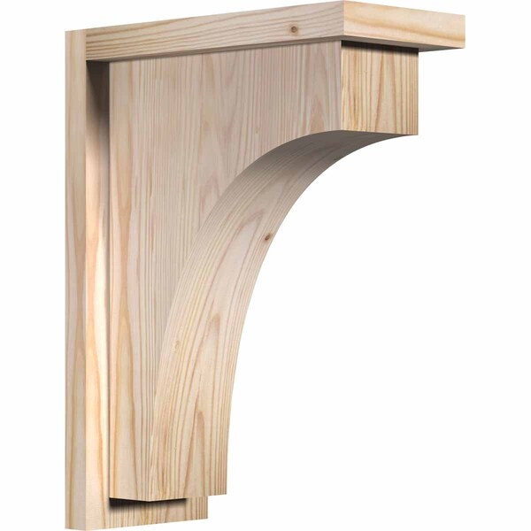 Ekena Millwork Huntington Smooth Corbel w/Backplate, Douglas Fir, 5 1/2"W x 12"D x 16"H COR06X12X16HUN01SDF - main